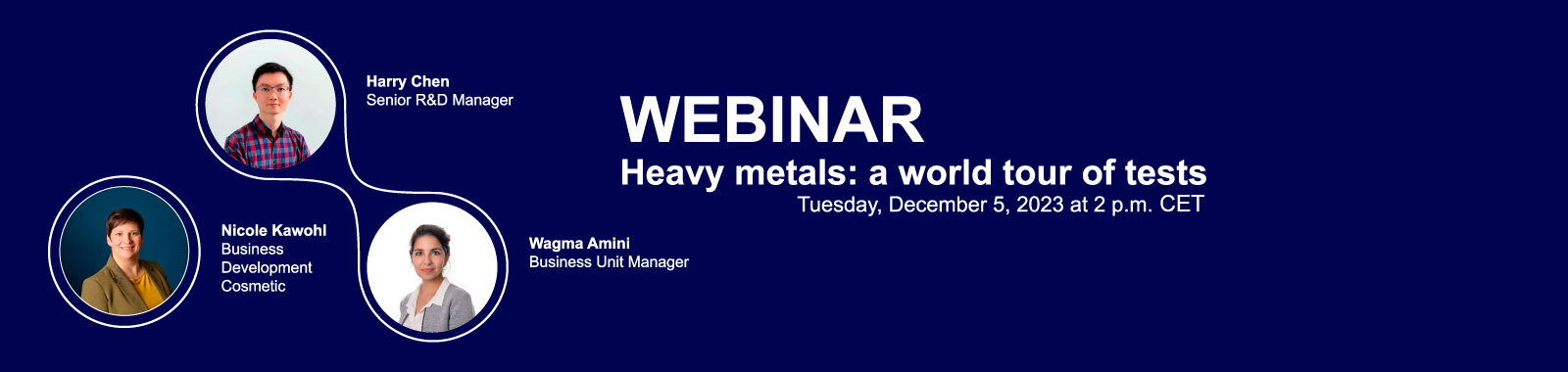 Webinar - Heavy metals: a world tour of tests